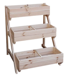 Pflanztreppe mit Kästen, grau