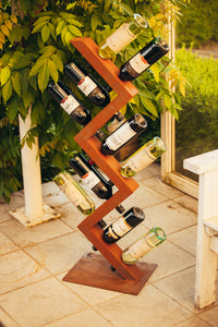 Edelrost Weinregal Stufe, Höhe 104cm