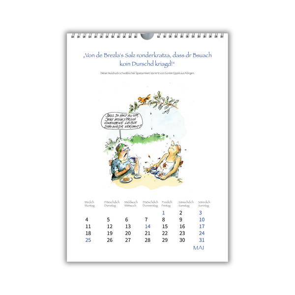 Der neue Auf gut Schwäbisch-Kalender 2026, Mai
