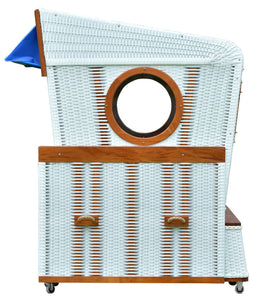 Strandkorb 6-Sitzer, Gosch-Lounge blau-weiß