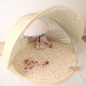 Pop Up Strandmuschel VINTAGE FLOWERS mit UV Schutz