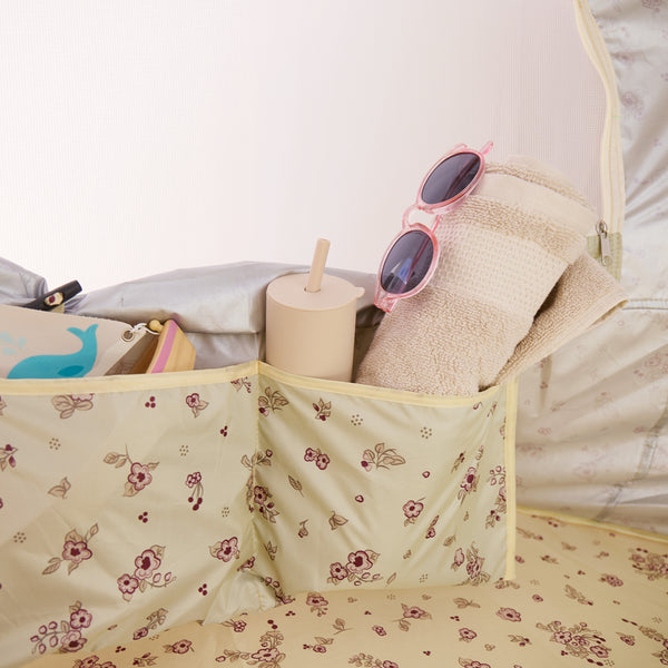 Pop Up Strandmuschel VINTAGE FLOWERS mit UV Schutz
