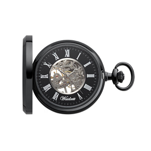 Taschenuhr aus schwarzem Edelstahl