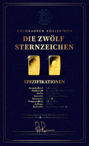 Sternzeichen Goldbarren zertifikat
