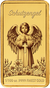 Goldbarren Motiv Schutzengel 