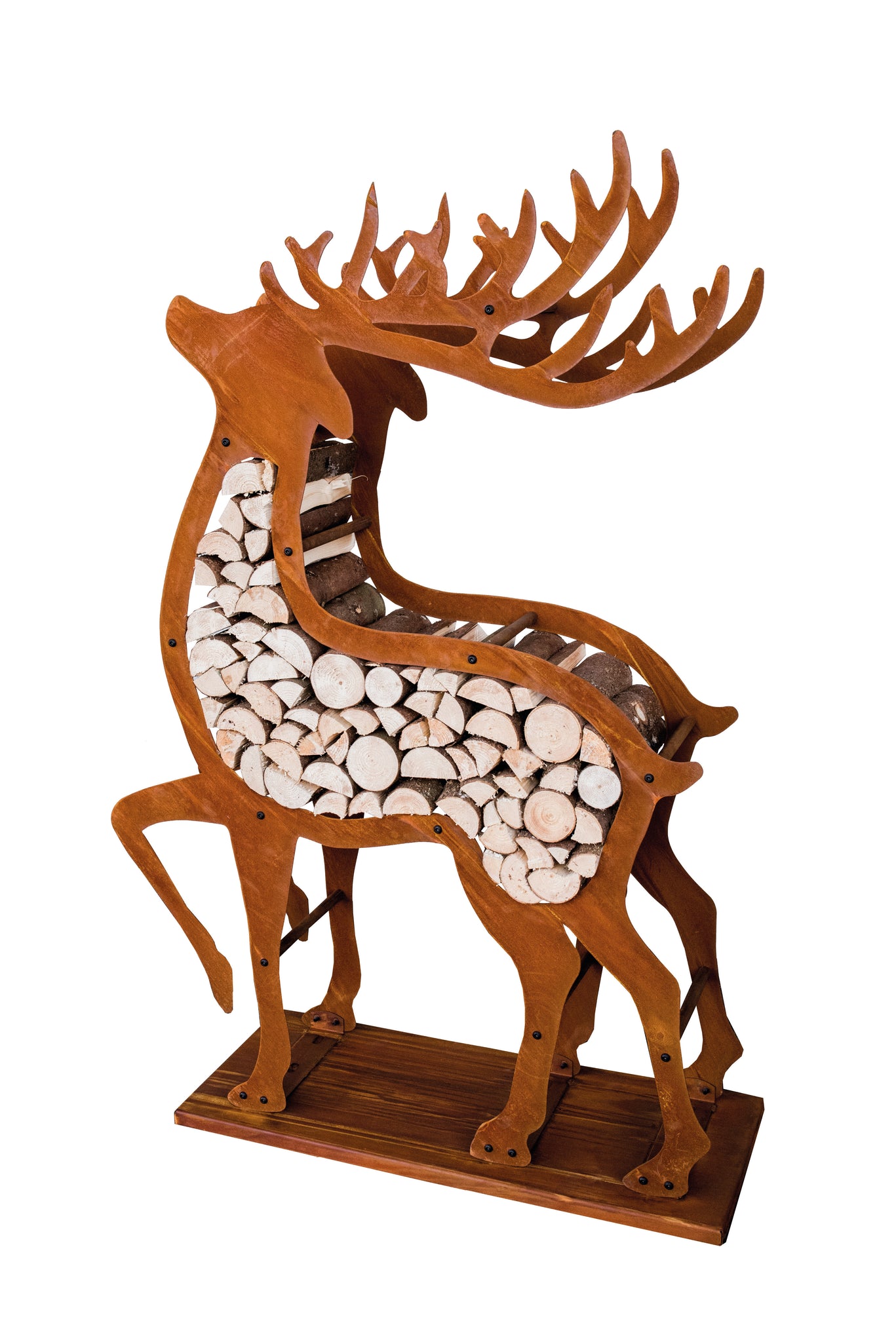 Edelrost-Hirsch Holzregal 1600, Höhe 162cm