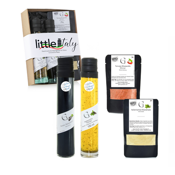 Feinkost-Geschenkset mit Banderole little Italy 
