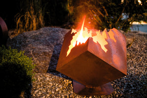 Edelrost Feuerwürfel