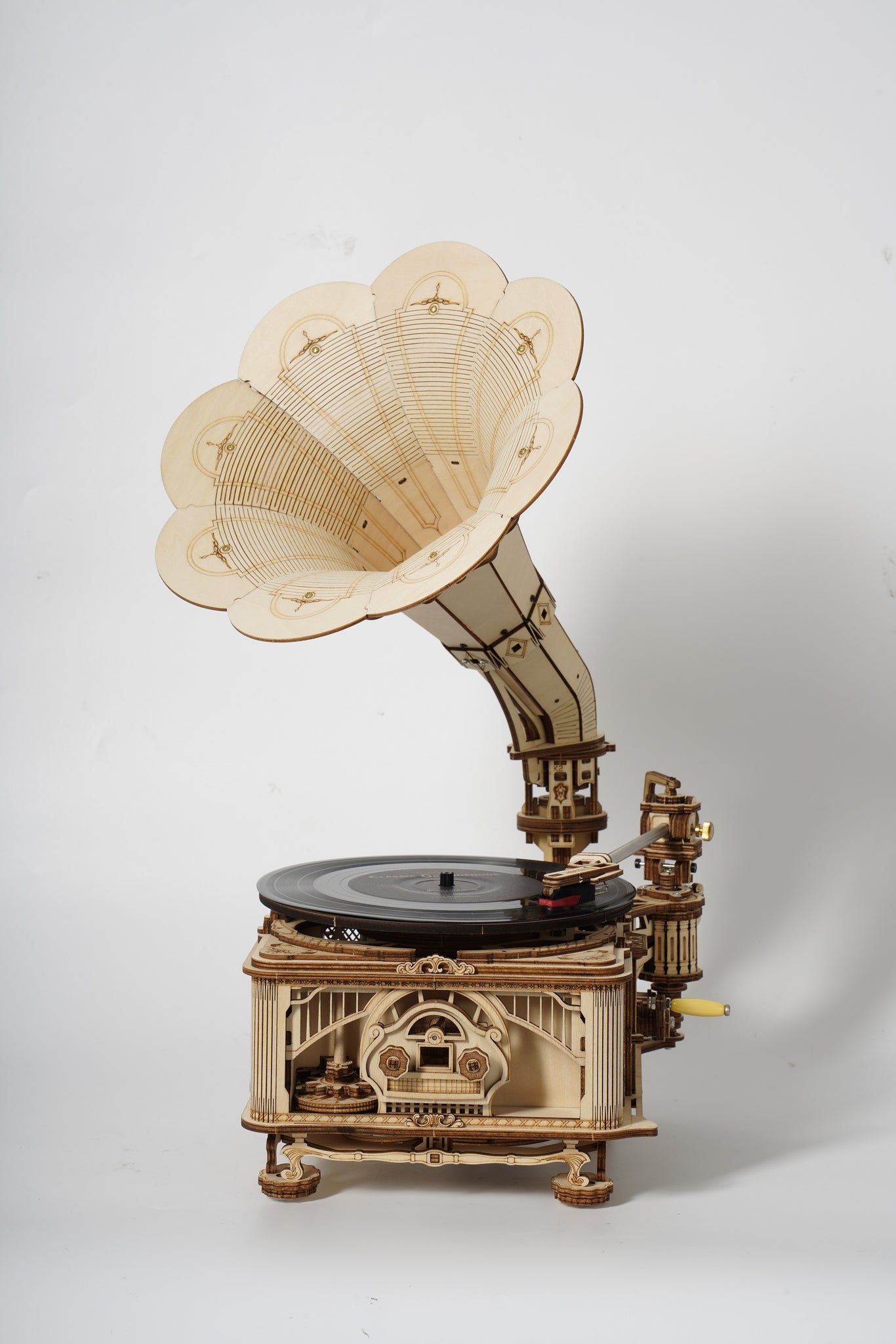 3D-Holzpuzzle, Retro Grammophon