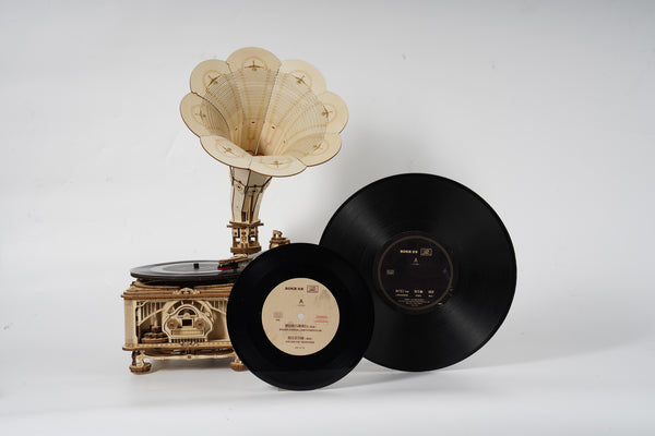 3D-Holzpuzzle, Retro Grammophon