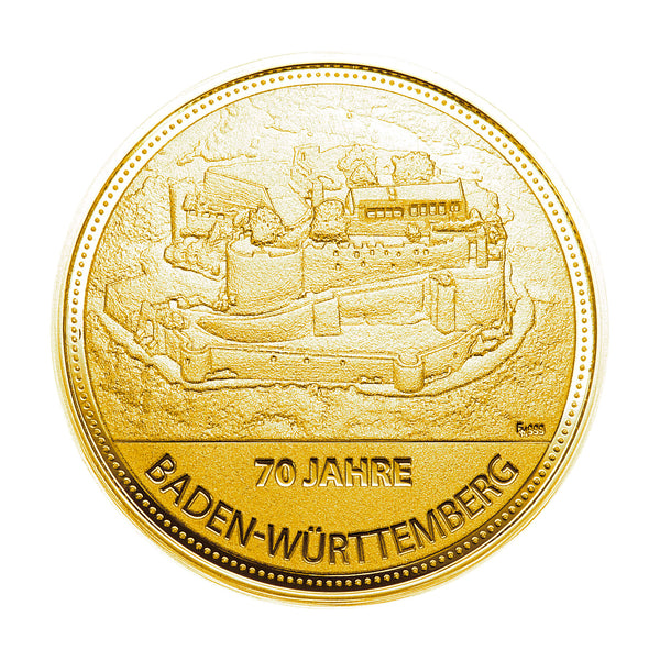Sonderprägung 70 Jahre Baden-Württemberg - Burg Hohenneuffen