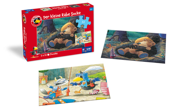 Der kleine Rabe Socke - Puzzle 2x24 Teile