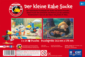 Der kleine Rabe Socke - Puzzle 2x24 Teile