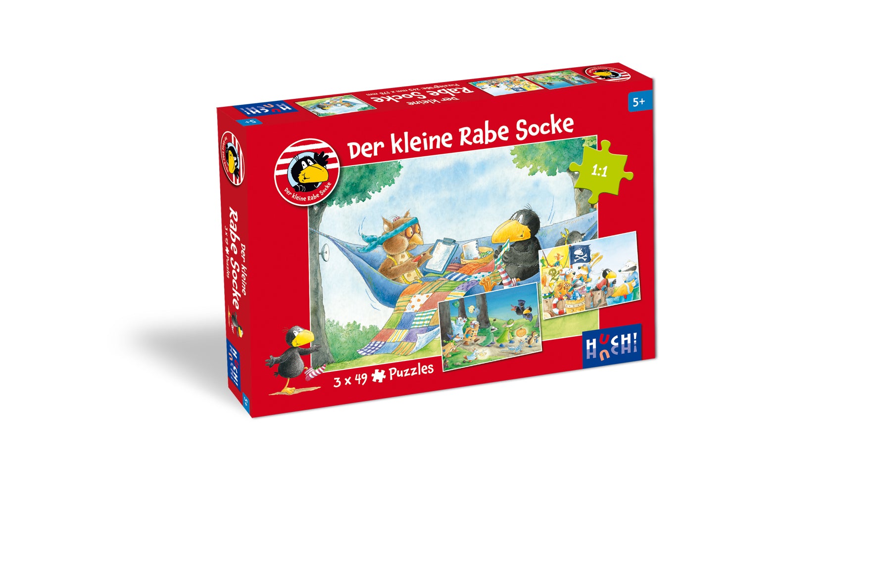 Der kleine Rabe Socke - Puzzle 3x49 Teile