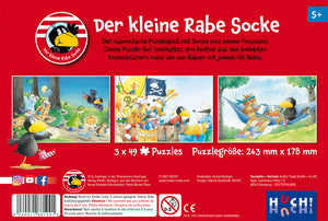 Der kleine Rabe Socke - Puzzle 3x49 Teile