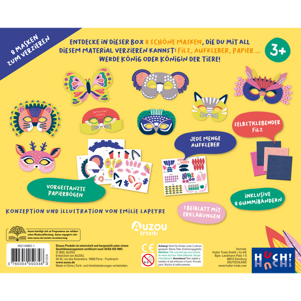 Meine Tiermasken zum Verzieren