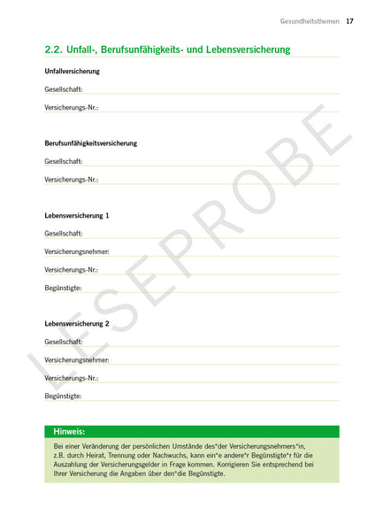 Vorsorge – geregelt!