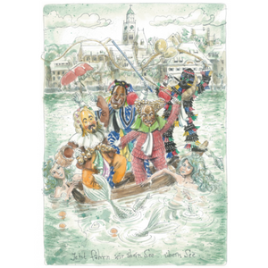 Fasnet: Kunstdruck 'Seefahrt' - DIN A4 - Bild 1