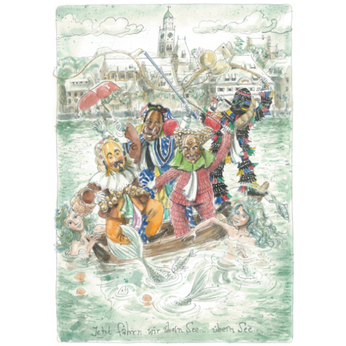 Fasnet: Kunstdruck 'Seefahrt' - DIN A3 - Bild 1